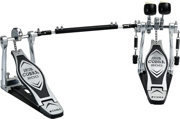 open zoom image for Tama HP200PTW Iron Cobra Double Bass Drum Pedal, Silver/Black, Action Position Back
