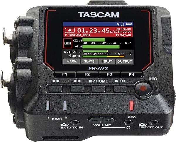 open zoom image for TASCAM FR-AV2 32-Bit Float Digital Recorder, New, Action Position Back