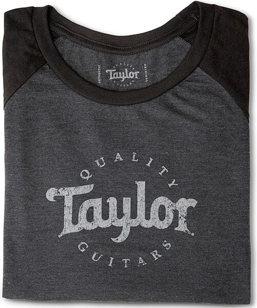 open zoom image for Taylor Ladies Baseball T-Shirt, Black/Black Frost, Small, Action Position Back