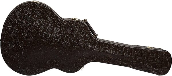 open zoom image for Taylor Grand Orchestra Acoustic Guitar Case, Brown Western Floral, Action Position Front