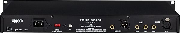 open zoom image for Warm Audio TB12 Tone Beast Microphone Preamplifier, Black, Rear