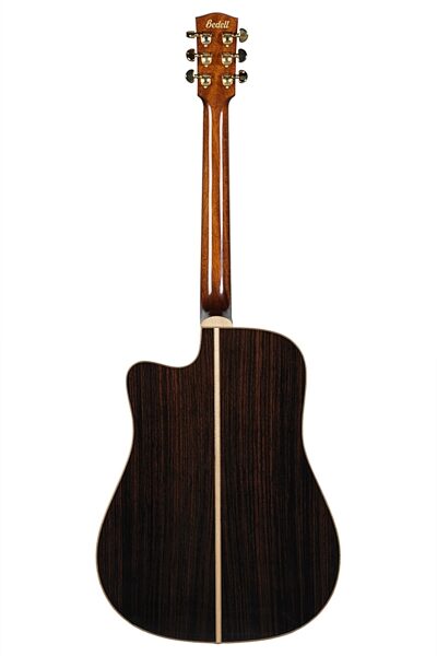 open zoom image for Bedell TBCE-28-G Dreadnought Cutaway Acoustic-Electric Guitar (with Gig Bag), Back