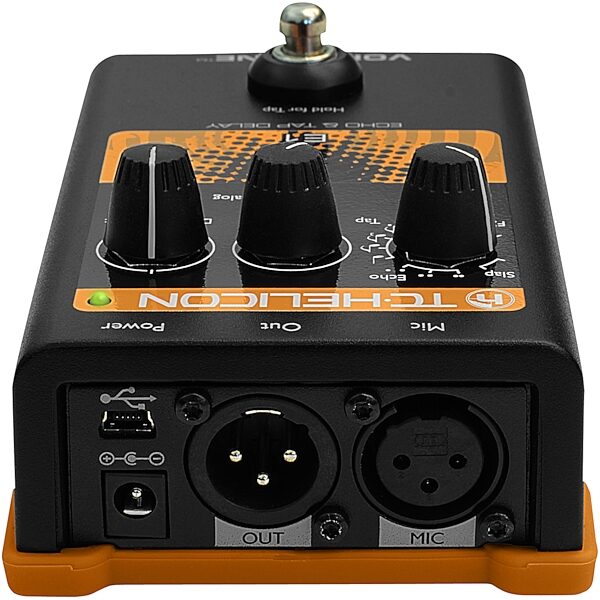 open zoom image for TC-Helicon VoiceTone E1 Echo And Tap Delay Vocal Effects Pedal, Back