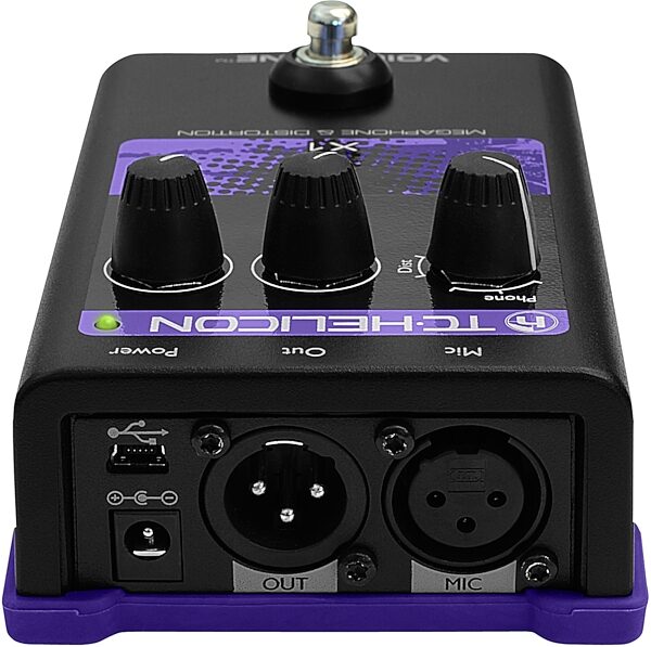 open zoom image for TC-Helicon VoiceTone X1 Megaphone and Distortion Vocal Effects Pedal, Back