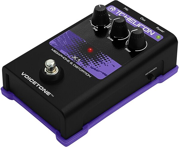 open zoom image for TC-Helicon VoiceTone X1 Megaphone and Distortion Vocal Effects Pedal, Angle