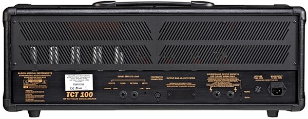 open zoom image for Albion TCT100H Guitar Amplifier Head (100 Watts), Back
