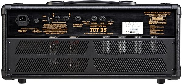 open zoom image for Albion TCT35H Guitar Amplifier Head (35 Watts), Back