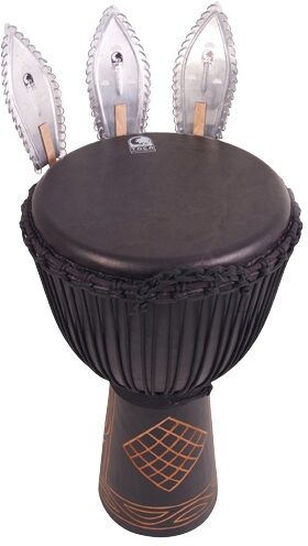 open zoom image for Toca DKS Djembe Kessing for Rope-Tuned Djembes, In Use 1