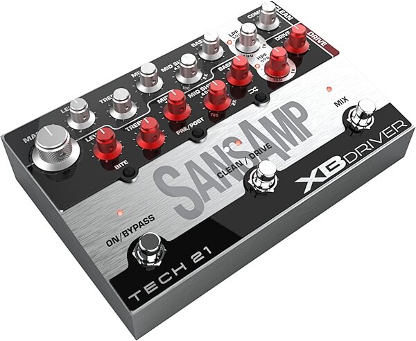 open zoom image for Tech 21 SansAmp XB Driver Bass Preamp, New, Action Position Back