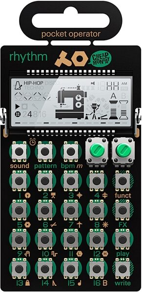 open zoom image for Teenage Engineering PO-12 Rhythm Pocket Operator Drum Machine, New, Action Position Back