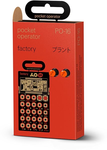 open zoom image for Teenage Engineering PO-16 Factory Pocket Operator Synthesizer, New, Action Position Back