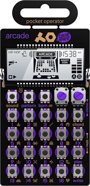 open zoom image for Teenage Engineering PO-20 Arcade Pocket Operator Synthesizer, New, Action Position Back