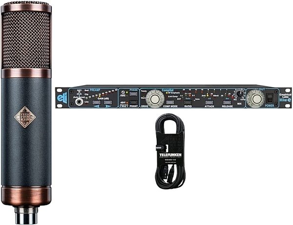 open zoom image for Telefunken TF29 Copperhead Large-Diaphragm Cardioid Tube Microphone, Mike-E Preamp Bundle