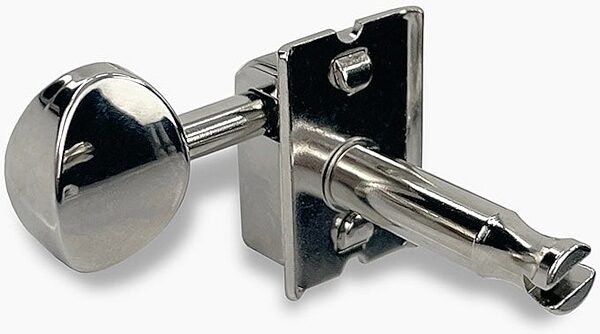 open zoom image for Allparts True Tune 6-in-Line Vintage Tuners, Nickel, Action Position Back