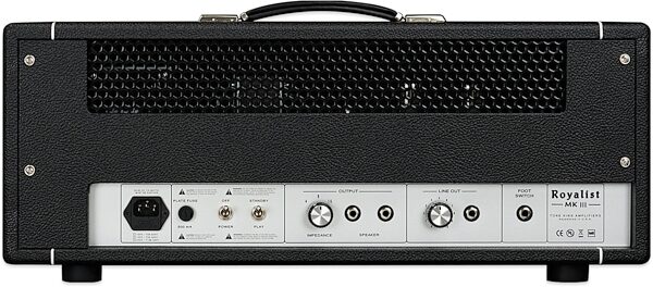 open zoom image for Tone King Royalist MKIII All-Tube Guitar Amplifier Head (40 Watts), New, Action Position Back