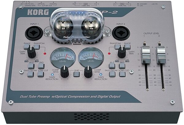 open zoom image for Korg TP2 Desktop Tube Compressor and Microphone Preamp, Main