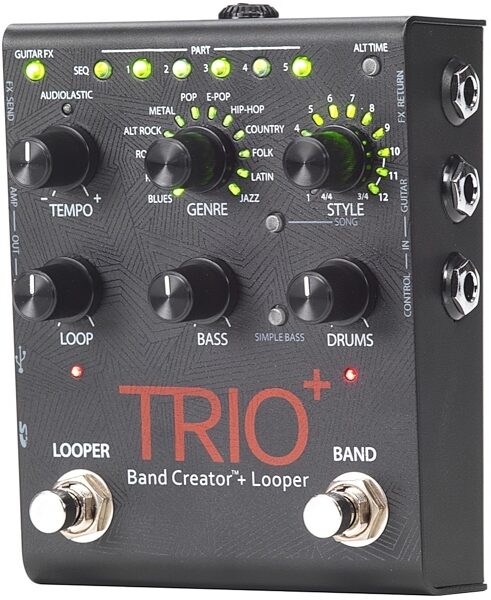 open zoom image for DigiTech Trio+ Band Creator and Looper Pedal, Black, Open Box (Very Good), Right