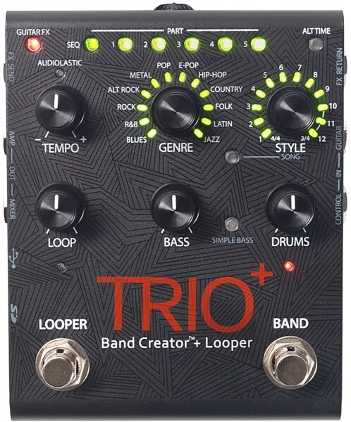 open zoom image for DigiTech Trio+ Band Creator and Looper Pedal, Black, Open Box (Very Good), Main