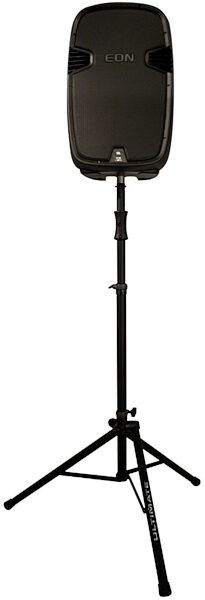open zoom image for Ultimate Support TS-100B Air-Powered Speaker Stand, Black, In Use