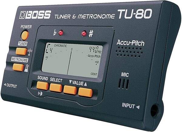 open zoom image for Boss TU-80 Chromatic Tuner and Metronome, Angle