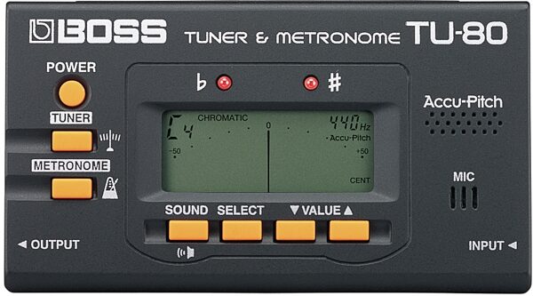 open zoom image for Boss TU-80 Chromatic Tuner and Metronome, Main