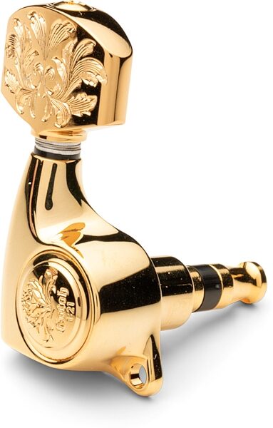 open zoom image for Taylor 21:1 Gotoh Luxury Tuners, Polished Gold, Action Position Back