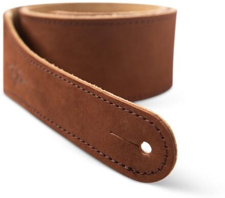 open zoom image for Taylor Gemstone 2.5" Sanded Leather Guitar Strap, Medium Brown, Action Position Back