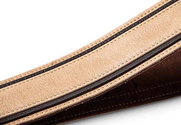 open zoom image for Taylor Reflections 2.5" Leather Guitar Strap, Spruce/Ebony, Action Position Back