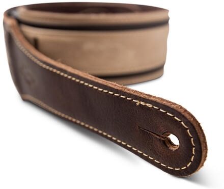 open zoom image for Taylor Reflections 2.5" Leather Guitar Strap, Spruce/Ebony, Action Position Back