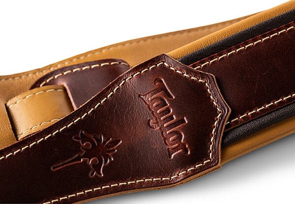 open zoom image for Taylor Ascension 2.5" Leather Guitar Strap, New, Action Position Back