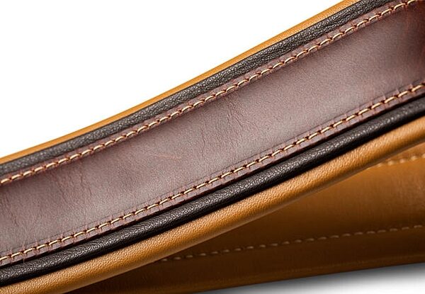 open zoom image for Taylor Ascension 2.5" Leather Guitar Strap, New, Action Position Back