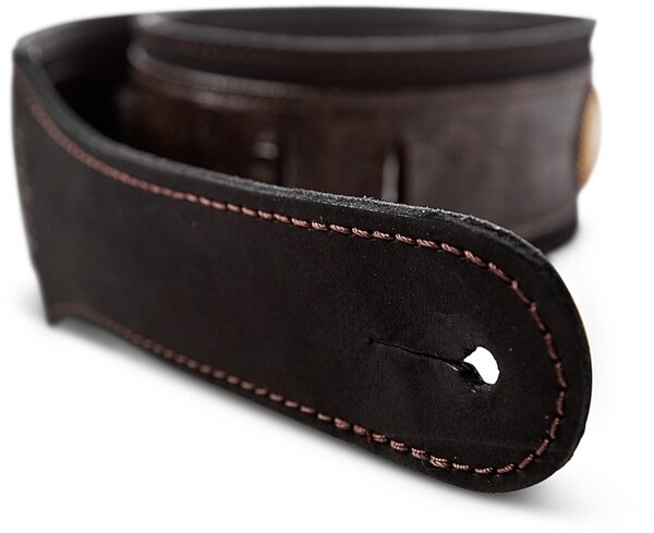 open zoom image for Taylor Grand Pacific 3" Nickel Concho Leather Guitar Strap, Black, Detail