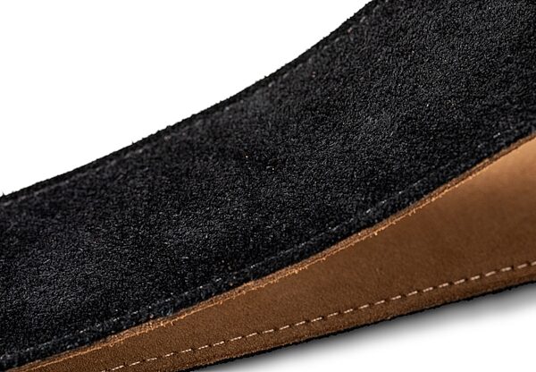 open zoom image for Taylor 2.5" Embroidered Suede Guitar Strap, Black, Alt