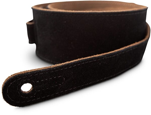 open zoom image for Taylor 2.5" Embroidered Suede Guitar Strap, Black, Alt