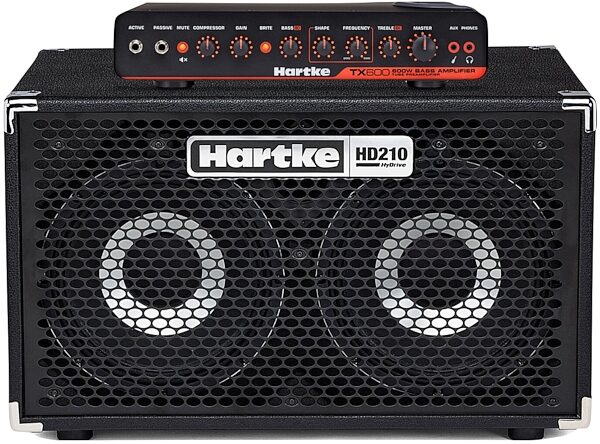 open zoom image for Hartke TX600 Bass Head with HD210 Bass Cabinet Half Stack Pack, Main