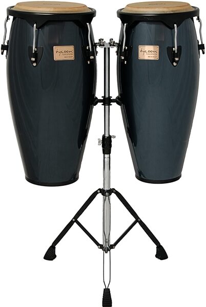 open zoom image for Tycoon Percussion Supremo Conga Set with Stands, Blue Pearl with Black Hardware