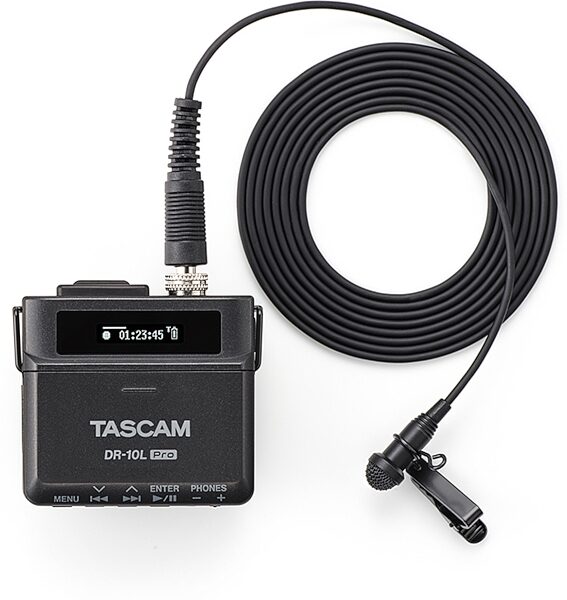 open zoom image for TASCAM DR-10L Pro 32-Bit Float Field Recorder (with Lavalier Microphone), Black, Main