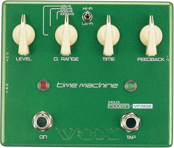 open zoom image for Vox Joe Satriani Time Machine Delay Pedal, Top