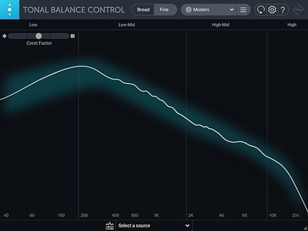 open zoom image for iZotope Ozone 9 Advanced Mastering Software, Tonal Balance Control: Fine Spectrum