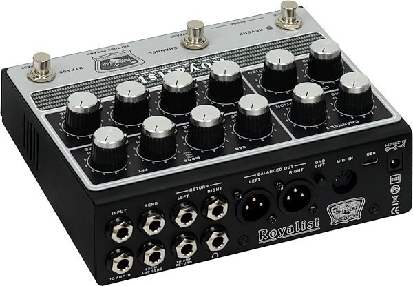 open zoom image for Tone King Royalist Tube Preamp Pedal, New, Action Position Back
