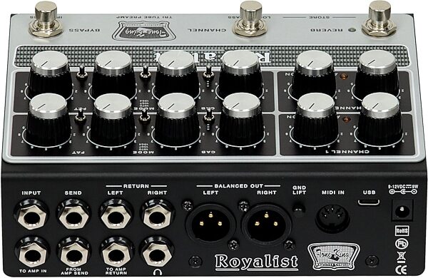 open zoom image for Tone King Royalist Tube Preamp Pedal, New, Action Position Back