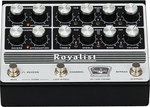 open zoom image for Tone King Royalist Tube Preamp Pedal, New, Action Position Back