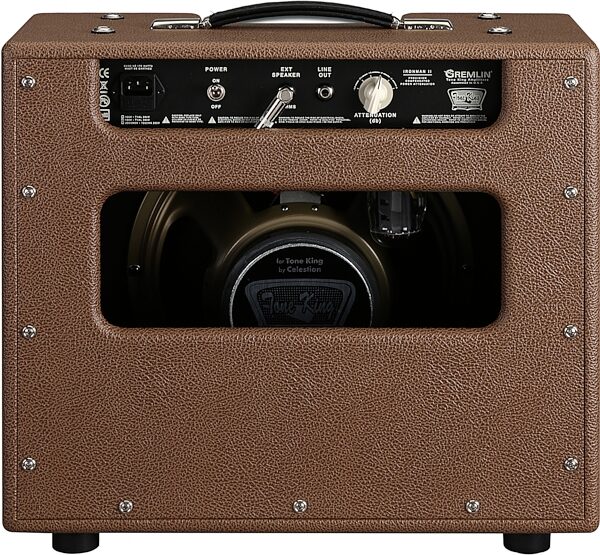 open zoom image for Tone King Gremlin Guitar Combo Amplifier (5 Watts, 1x12"), Brown Beige, Action Position Back