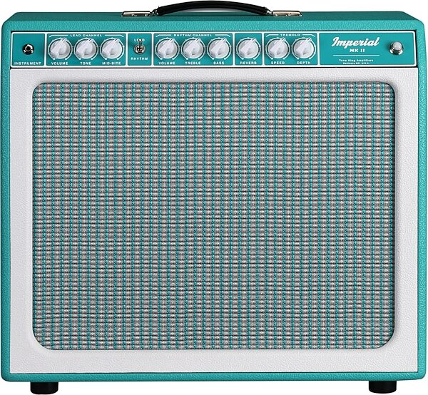 open zoom image for Tone King Imperial MkII Guitar Combo Amplifier (20 Watts, 1x12"), Turquoise, Action Position Back