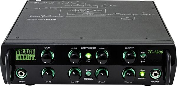 open zoom image for Trace Elliot TE 1200 Bass Amplifier Head (1200 Watts), New, Action Position Back