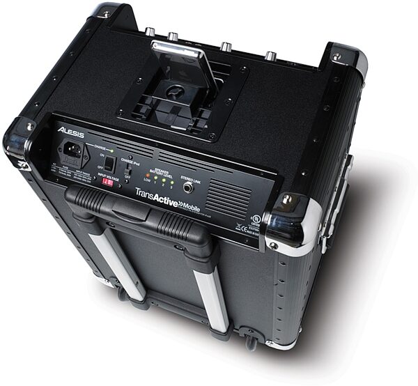 open zoom image for Alesis TransActive Mobile PA System with iPod Dock, Top Rear View