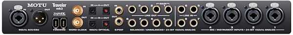 open zoom image for MOTU Traveler-mk3 Portable FireWire Audio Interface, Back