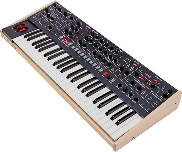 open zoom image for Sequential Trigon-6 Analog Synthesizer Keyboard, New, Action Position Back