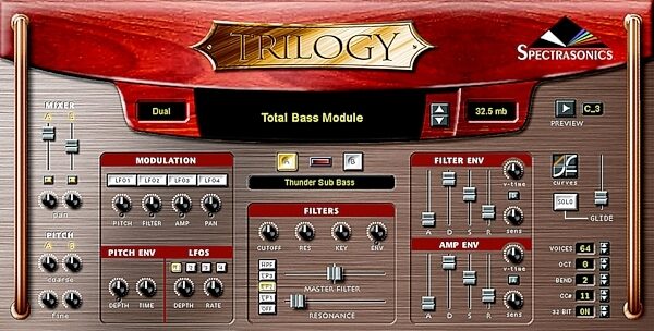 open zoom image for Spectrasonics Trilogy Total Bass (Mac and Windows), Main