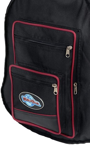 open zoom image for World Tour Deluxe 20mm Acoustic-Electric Bass Gig Bag, Pocket Closup Angle